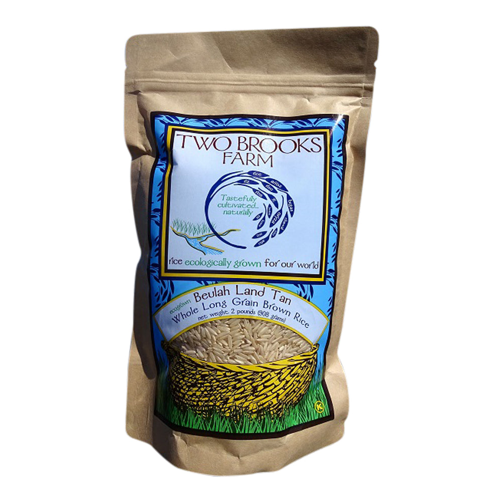 Beulah Land Tan Whole Long Grain Brown Rice TWO BROOKS FARM