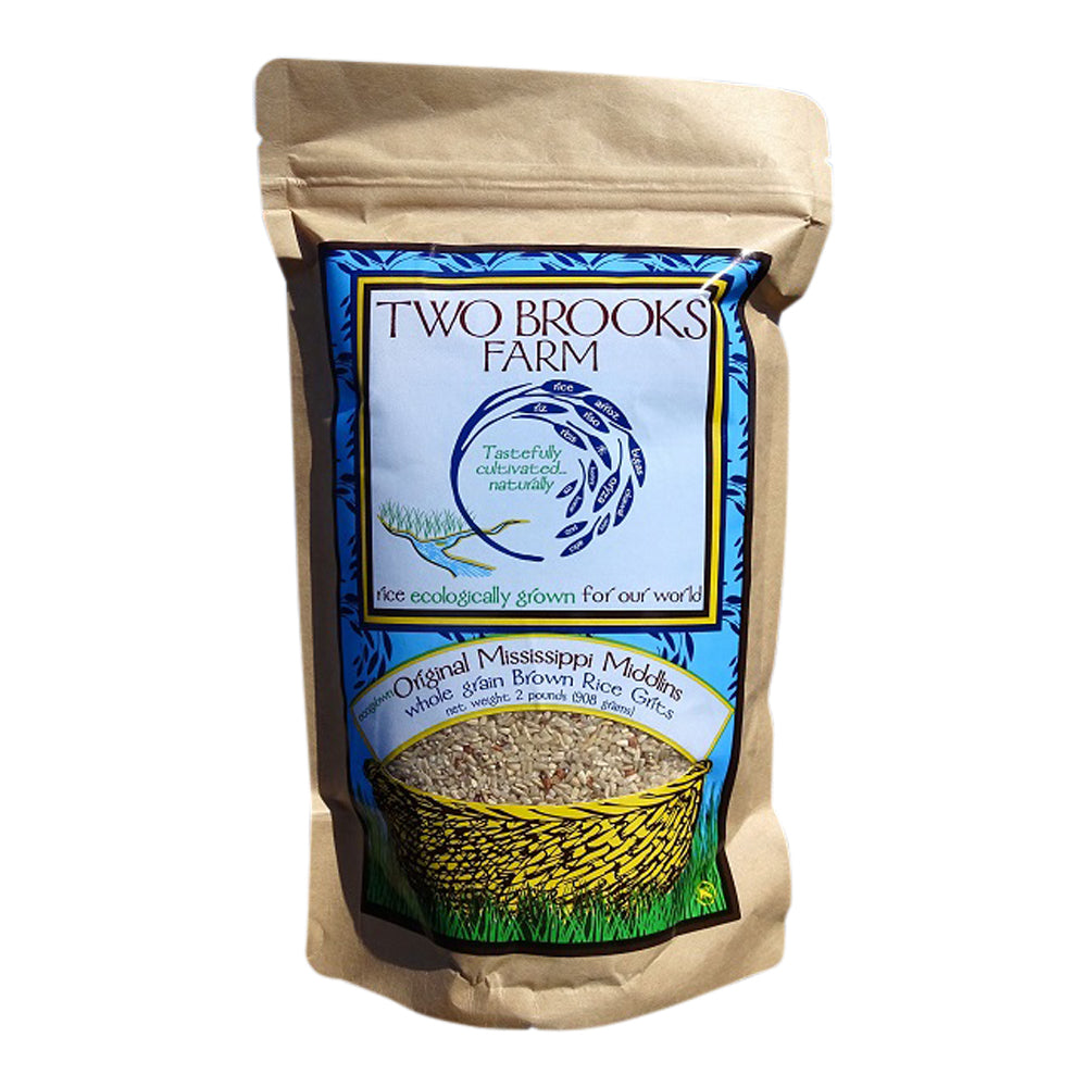 Original Mississippi Middlins White Rice Grits TWO BROOKS FARM