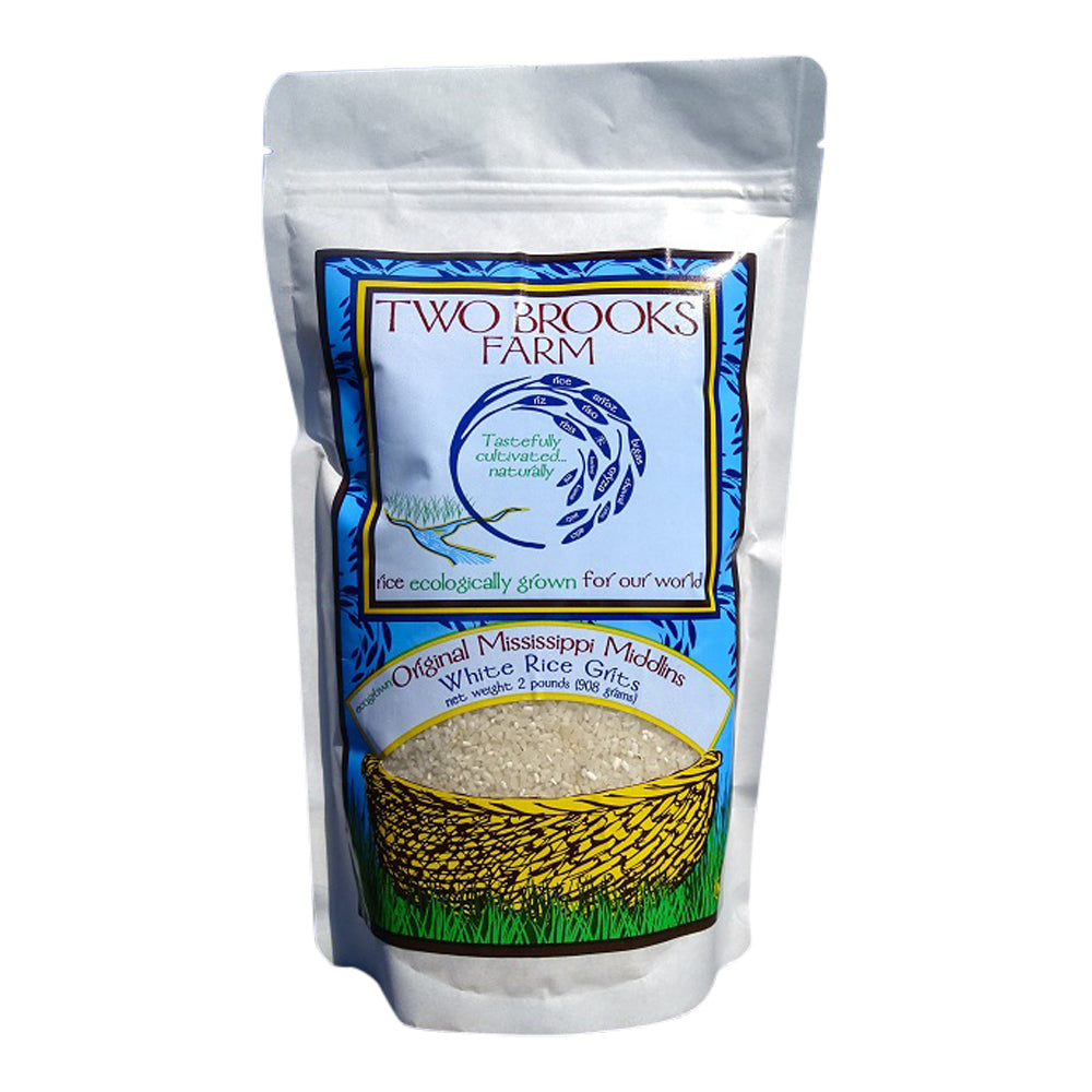 Original Mississippi Middlins White Rice Grits TWO BROOKS FARM